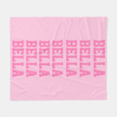 Preppy Blanket Pink Fleece Deken (Voorkant (Horizontaal))