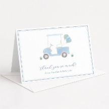 Preppy Blauw Golf Winkelwagen Baby Boy Douche