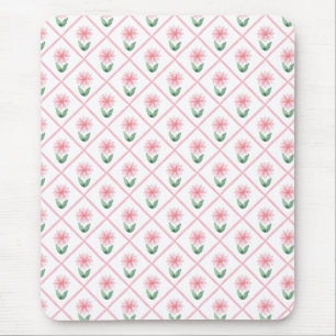 Preppy bloemendecor grandmillenial muismat
