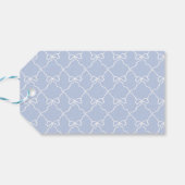 Preppy Blue Chinoiserie Kerstboom Ginger Jars Cadeaulabel (Achterkant Horizontaal)