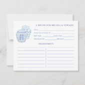 Preppy Blue en White Ginger Jars Recipcard Kaart (Voorkant)