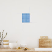 Preppy Blue Gingham Poster (Keuken)