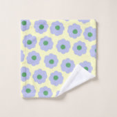 Preppy Blue Green mignonne Hippie Flower Motif (Gant de toilette)