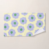 Preppy Blue Green mignonne Hippie Flower Motif (Serviette à main)