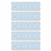 Preppy Blue-naam Sticker (Voorkant)