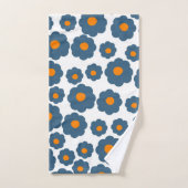 Preppy Blue Orange Hippie Motif (Serviette à main)