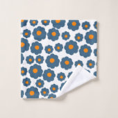 Preppy Blue Orange Hippie Motif (Gant de toilette)