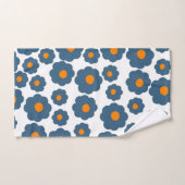 Preppy Blue Orange Hippie Motif (Serviette à main)