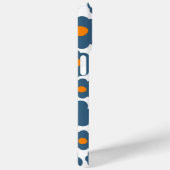 Preppy Blue Oranje Hippie Flower Pattern Case-Mate iPhone Case (Achterkant / Rechts)