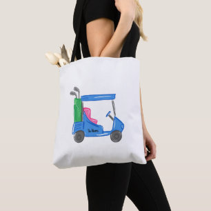 Preppy Blue Personnalisé Golf Cart Sac fourre-tout