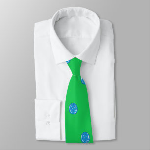 Preppy Blue Pickleball Green Stropdas