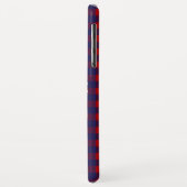 Preppy Blue & Red Buffalo Plaid | Monogram Case-Mate iPhone Case (Achterkant/links)