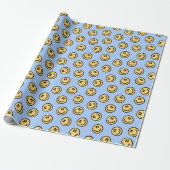 Preppy Blue Smile Wrapping Papier (Uitgerold)