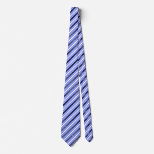 Preppy Blue Stripe Stropdas (Voorkant)
