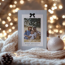 Preppy Bow-foto Feestdagenkaart