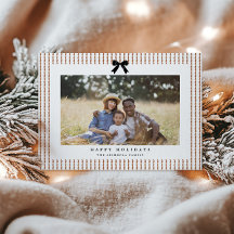 Preppy Bow Gingerbread Stripe Foto