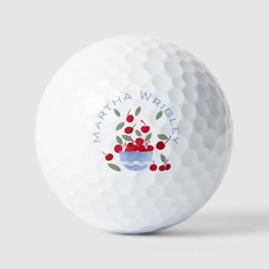 Preppy Bowl of Cherries Golfballen (Voorkant)