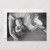 Preppy Boxwood Baby Boy Shower Sip en bekijk Afbee Bedankkaart (Achterkant)