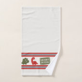 Preppy Boys Dinosaur Gingham -  Red & Navy (Serviette à main)