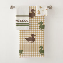 Preppy Boys Duck & Gingham Brown Army Green Khaki