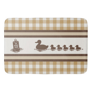 Preppy Boys Eend & Gingham- Chocolade Bruine Khak Badmat