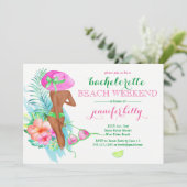 Preppy Bride Bachelorette Party Weekend Kaart (Staand voorkant)