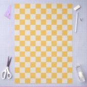 Preppy Checkerboard Yellow White Mod Retro Tissuepapier (Craft)