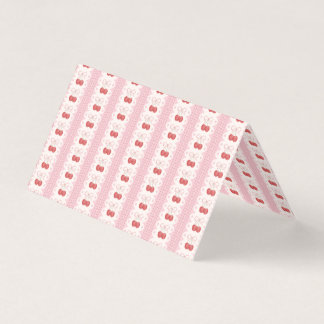 Preppy Cherry Stripes - Pink and Off White Kaart