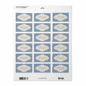 Preppy Chevron Stripe Modern Nautical Anchor Etiket (Full Sheet)