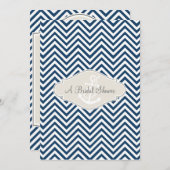 Preppy Chevron Stripe Modern Nautical Anchor Kaart (Voorkant / Achterkant)