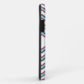Preppy chevron zigzag Blue red patroonmonogram Case-Mate iPhone Case (Achterkant/rechts)