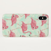 Preppy Chic Elegant Pink Flamingo Pattern Case-Mate iPhone Case (Achterkant (horizontaal))
