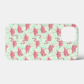 Preppy Chic Elegant Pink Flamingo Pattern Case-Mate iPhone Case (Achterkant (horizontaal))