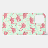 Preppy Chic Elegant Pink Flamingo Pattern Case-Mate iPhone Case (Achterkant (horizontaal))