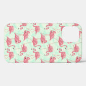 Preppy Chic Elegant Pink Flamingo Pattern Case-Mate iPhone Case (Achterkant (horizontaal))