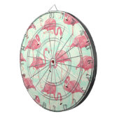 Preppy Chic Elegant Pink Flamingo Pattern Dartbord (Voorkant Rechts)