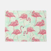 Preppy Chic Elegant Pink Flamingo Pattern Deurmat (Voorkant)