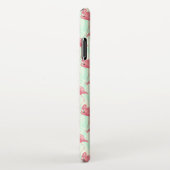 Preppy Chic Elegant Pink Flamingo Pattern iPhone Hoesje (Rechterkant)