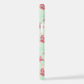Preppy Chic Elegant Pink Flamingo Pattern iPhone Hoesje (Rechterkant)