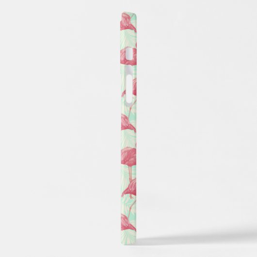 Preppy Chic Elegant Pink Flamingo Pattern iPhone Hoesje (Linkerkant)