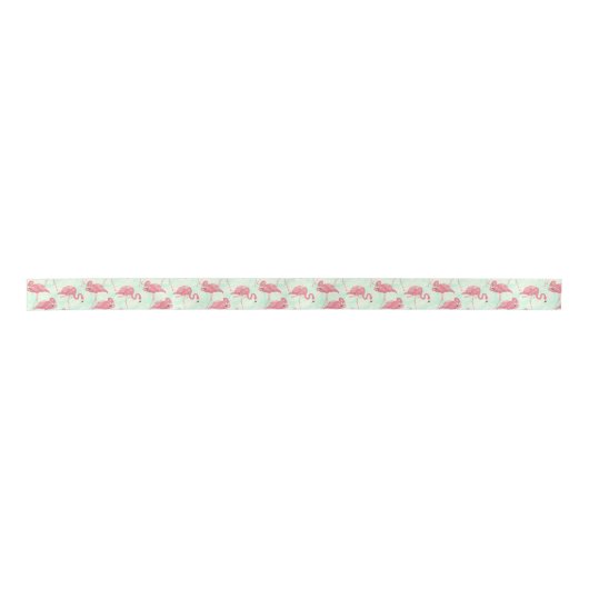 Preppy Chic Elegant Pink Flamingo Pattern Lint (Voorkant)