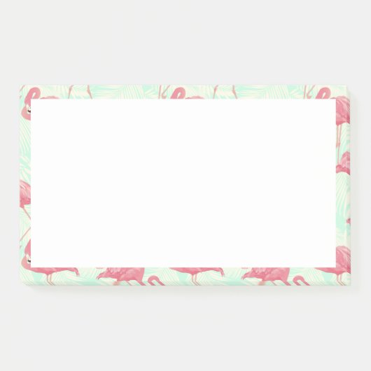 Preppy Chic Elegant Pink Flamingo Pattern Post-it® Notes (Voorkant)