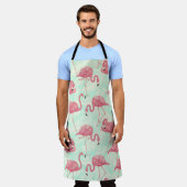 Preppy Chic Elegant Pink Flamingo Pattern Schort (Gedragen)