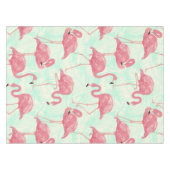 Preppy Chic Elegant Pink Flamingo Pattern Tafelkleed (Voorkant (Horizontaal))