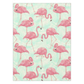 Preppy Chic Elegant Pink Flamingo Pattern Tafelkleed (Voorkant)