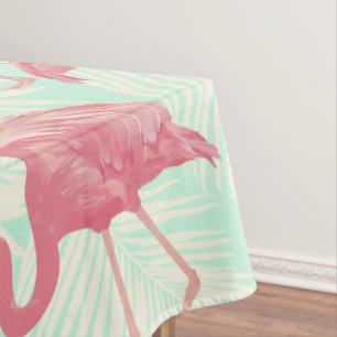 Preppy Chic Elegant Pink Flamingo Pattern Tafelkleed