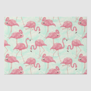 Preppy Chic Elegant Pink Flamingo Pattern Tissuepapier