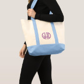 Preppy Chic Triple Monogram Canvas tas (Voorkant (product))