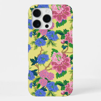 Preppy Chinoiserie Bloemmotief iPhone 16 Pro Max Hoesje