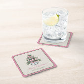 Preppy Chinoiserie Kerstboom Kartonnen Onderzetters (Insitu)